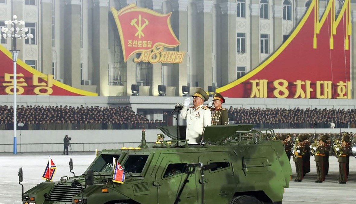 العرض العسكري في كوريا الشمالية (أ ف ب).