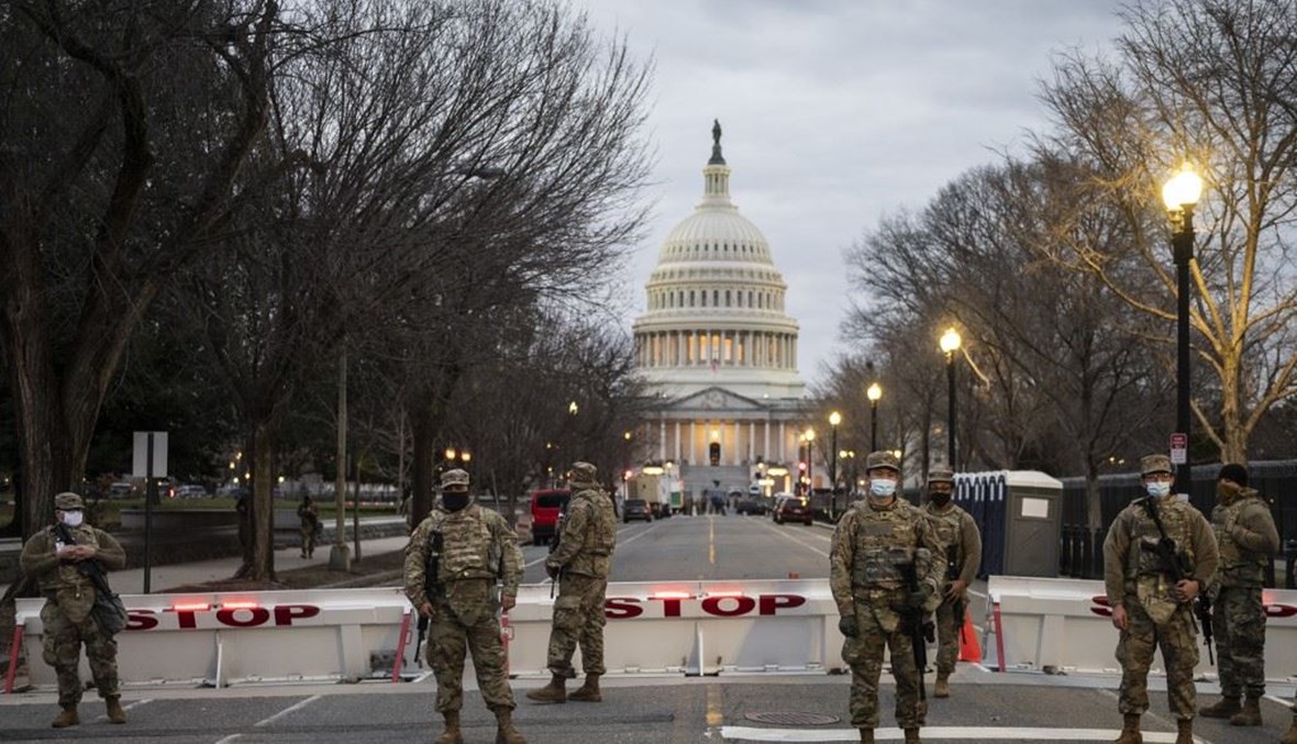 اجراءات أمنية للجيش الاميركي في واشنطن (ا ف ب)