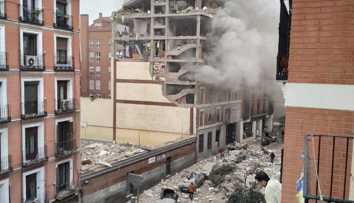 انفجار ضخم في وسط مدريد.