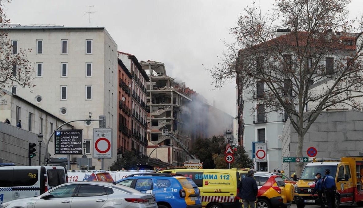 من مكان الانفجار في العاصمة مدريد