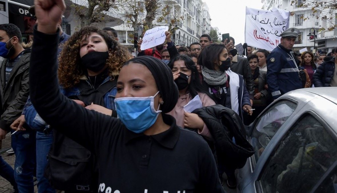 تظاهرات في تونس (أ ف ب).