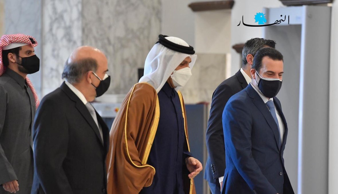 وزير الخارجية القطري في قصر بعبدا (نبيل اسماعيل).