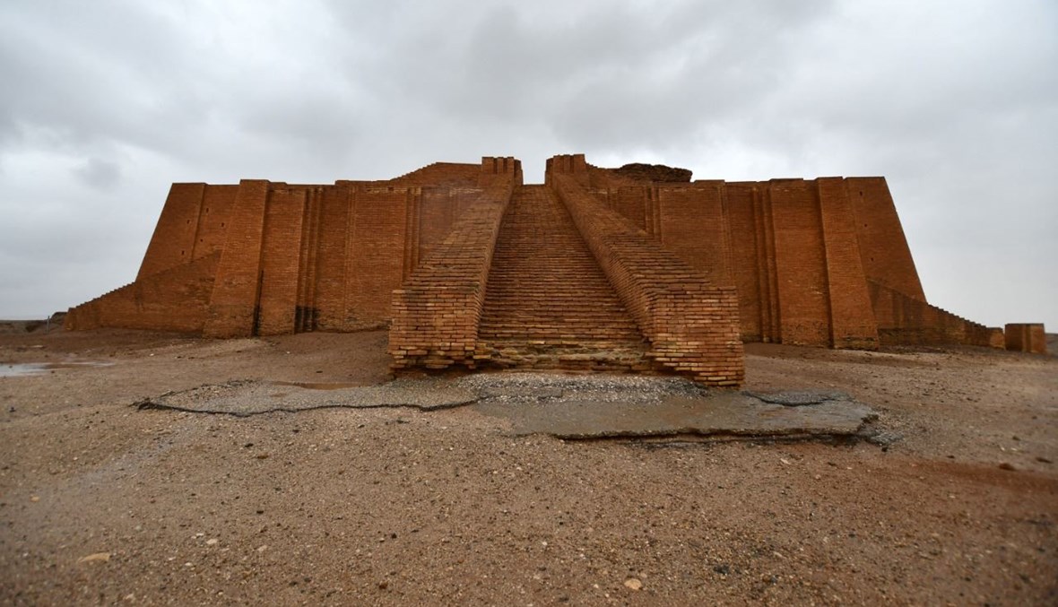 معبد الزقورة العظيم في مدينة أور القديمة (6 شباط 2021، أ ف ب). 