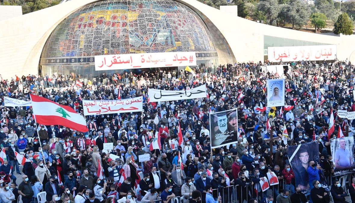 حشود "السبت الكبير" في بكركي (نبيل اسماعيل).