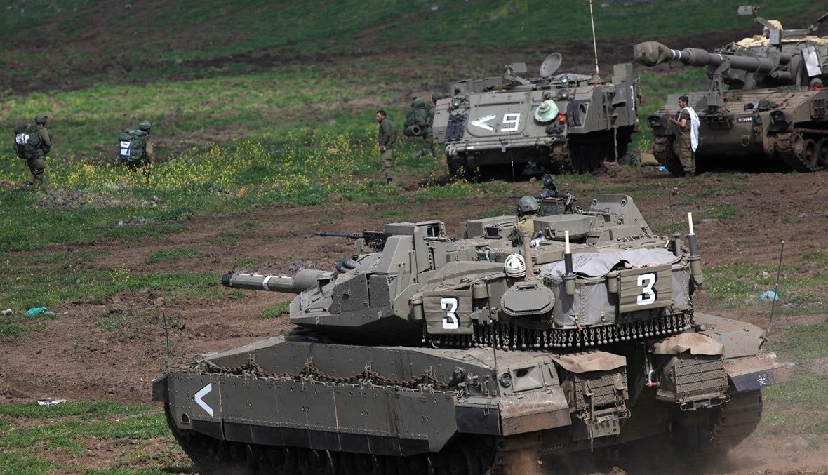 آليات عسكرية إسرائيلية في هضبة الجولان (تعبيرية- أ ف ب).