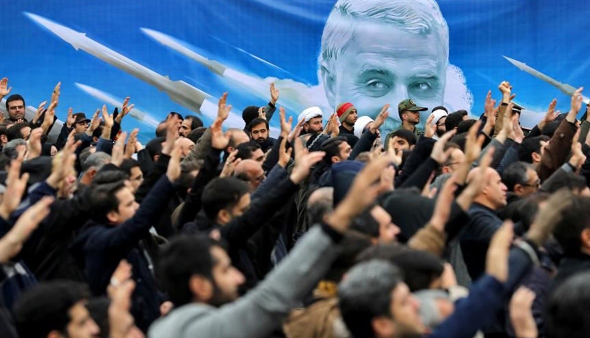 إيرانيون غاضبون بسبب اغتيال قائد قوة القدس قاسم سليماني - "أ ب"