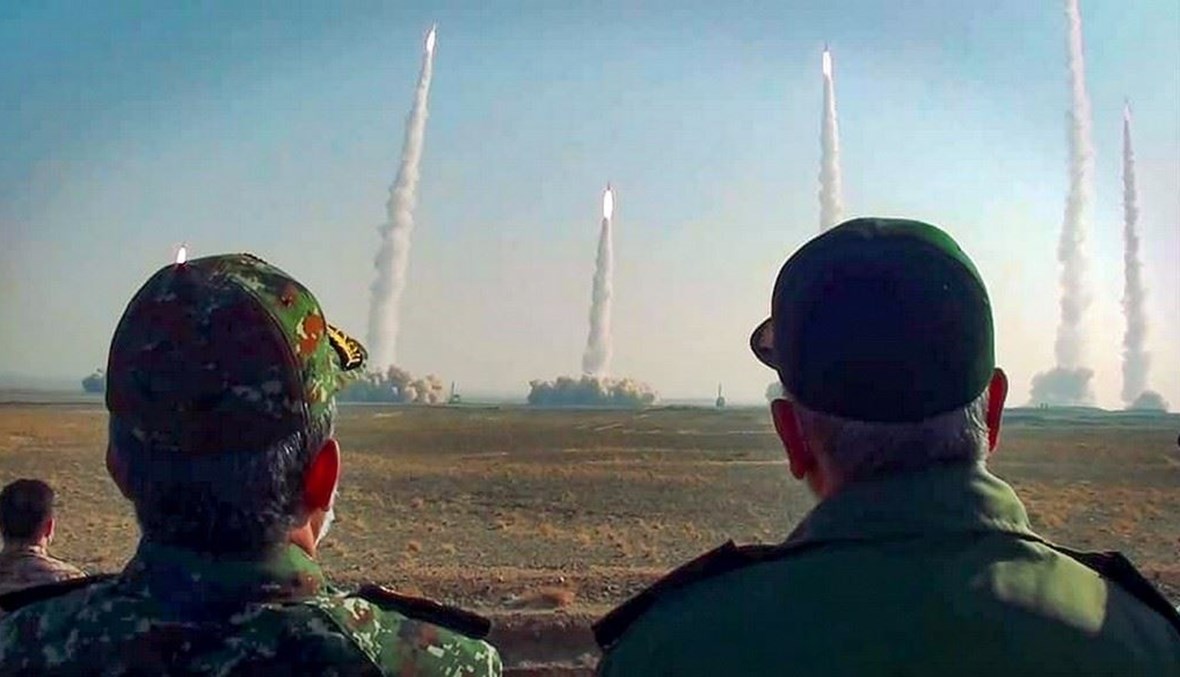 تجربة صاروخية للحرس الثوري الإيراني (ا ف ب)
