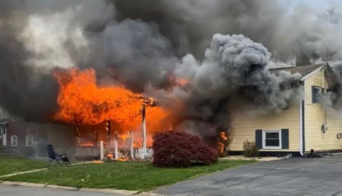 منزل غيل متولي يحترق.