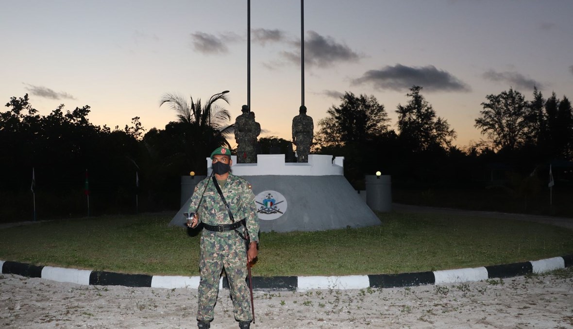 جنود في جيش المالديف (21 نيسان 2021، قوات الدفاع الوطني لجزر المالديف). 