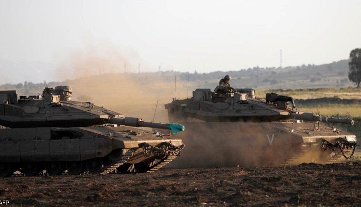 صورة من الارشيف لدبابات خلال مناورات اسرائيلية.