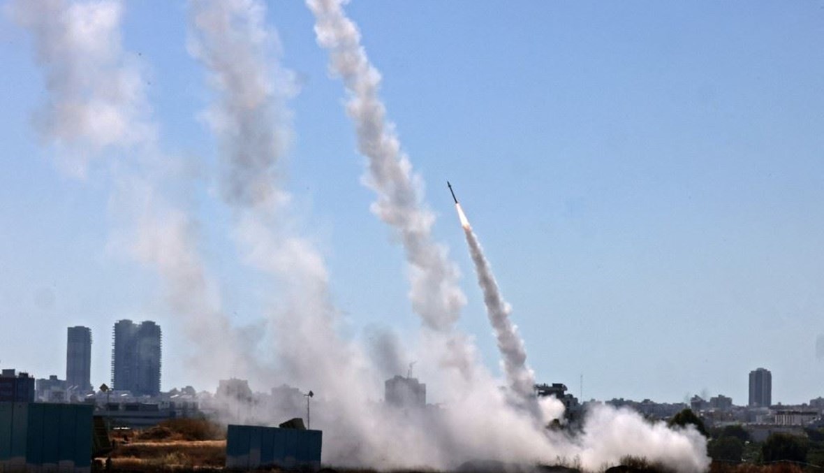 إطلاق صواريخ إسرائيلية (أف ب).