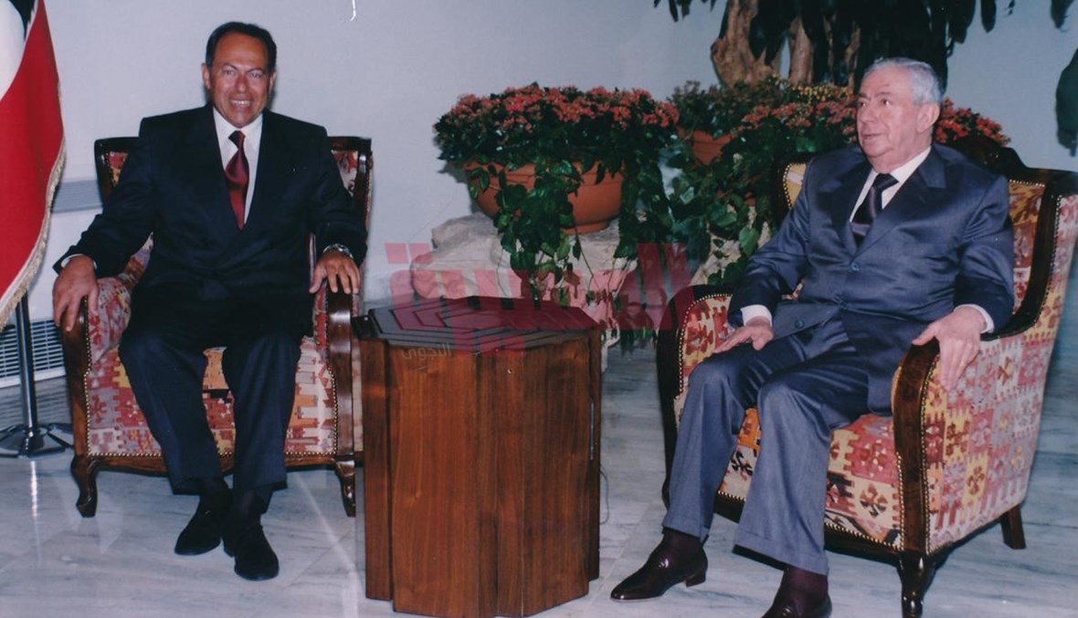 الرئيس الياس الهراوي والرئيس إميل لحود