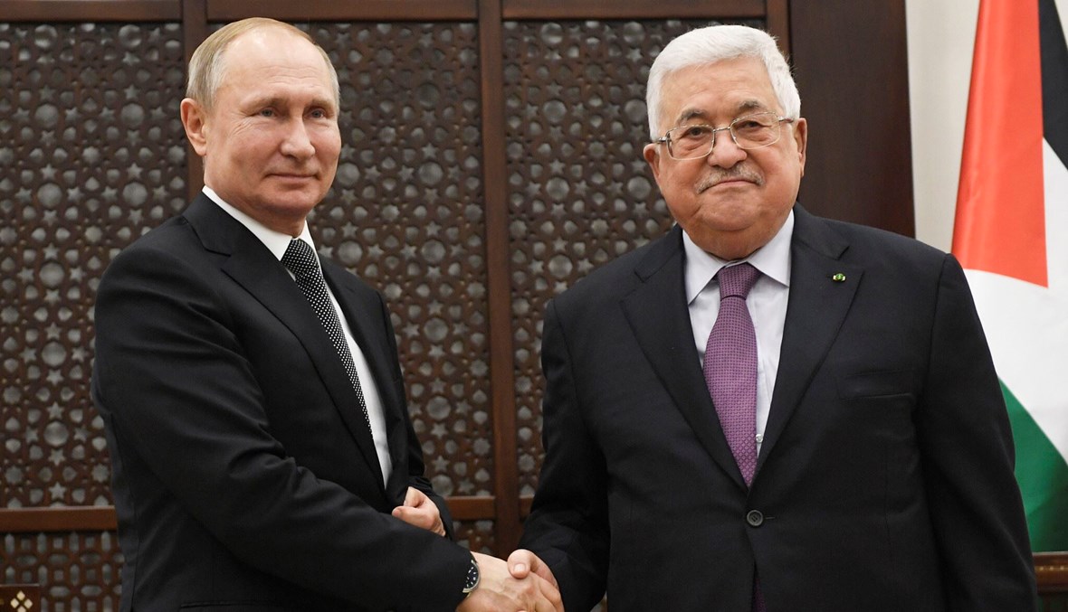 الرئيس الفلسطيني محمود عباس والرئيس الروسي فلاديمير بوتين، كانون الثاني 2020 - "أ ب"