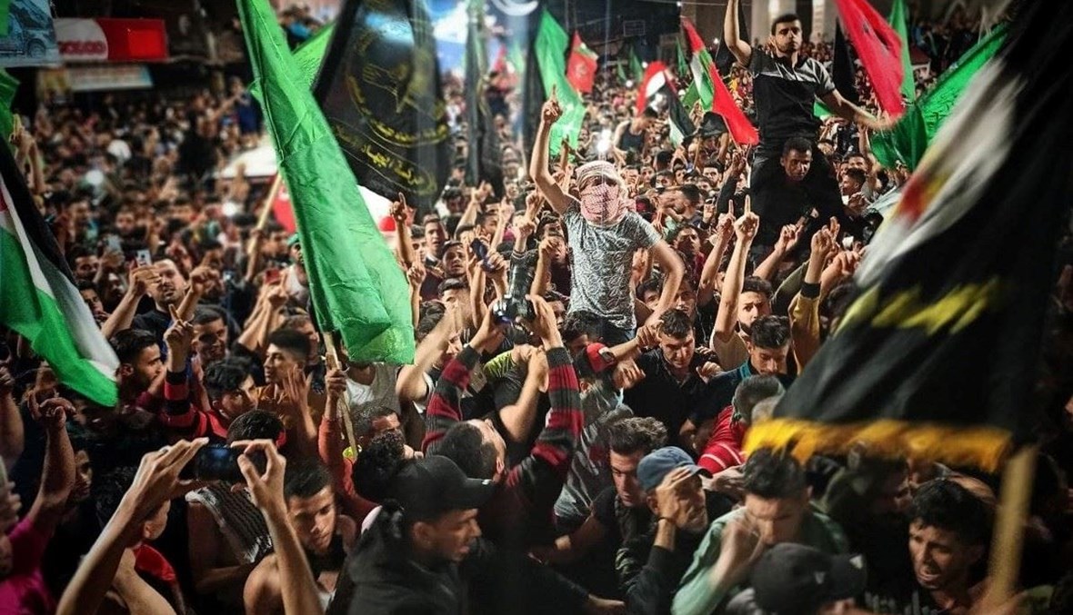 صورة من احتفالات سكان غزة بالنصر