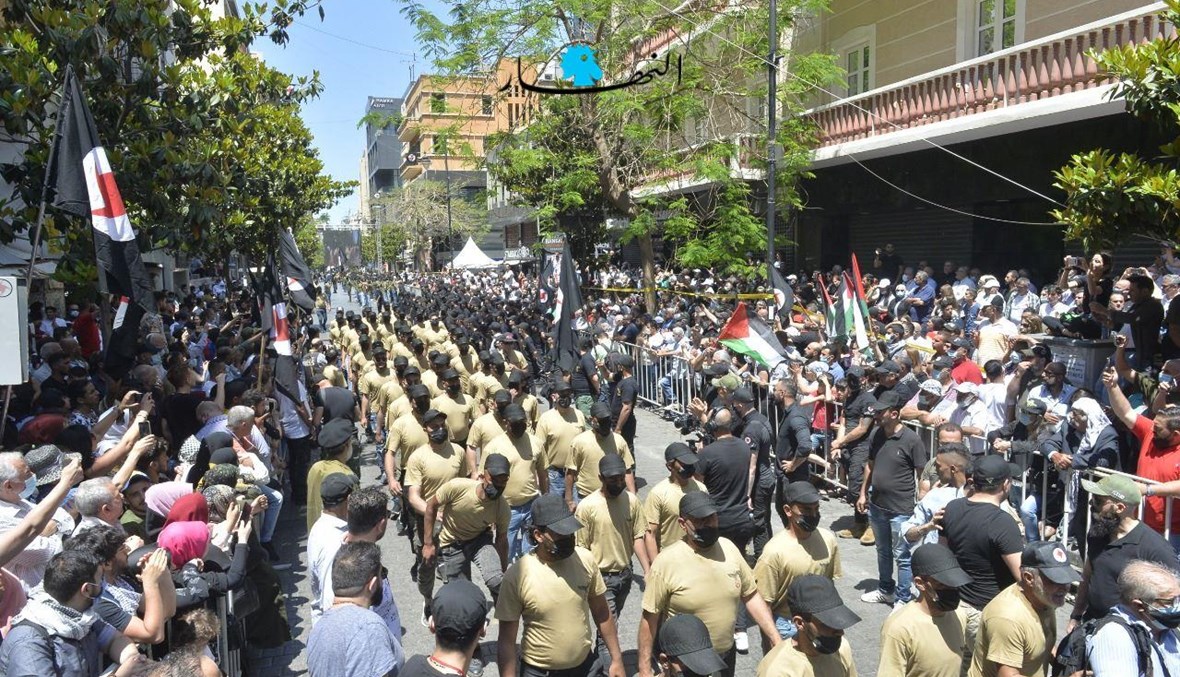 من احتفال الجزب "القومي السوري" في الحمرا اليوم (نبيل إسماعيل).