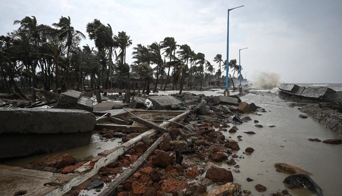 الإعصار ياس في الهند (أ ف ب).