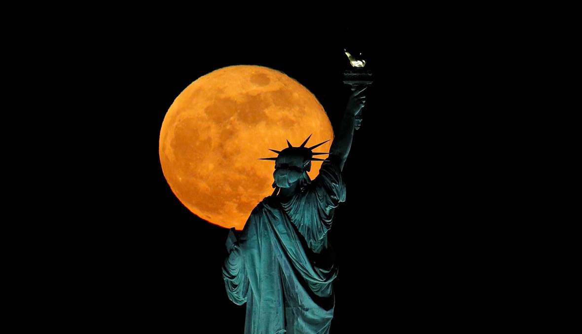 تمثال الحرّية في جزيرة ليبرتي في نيويورك (أ ف ب).