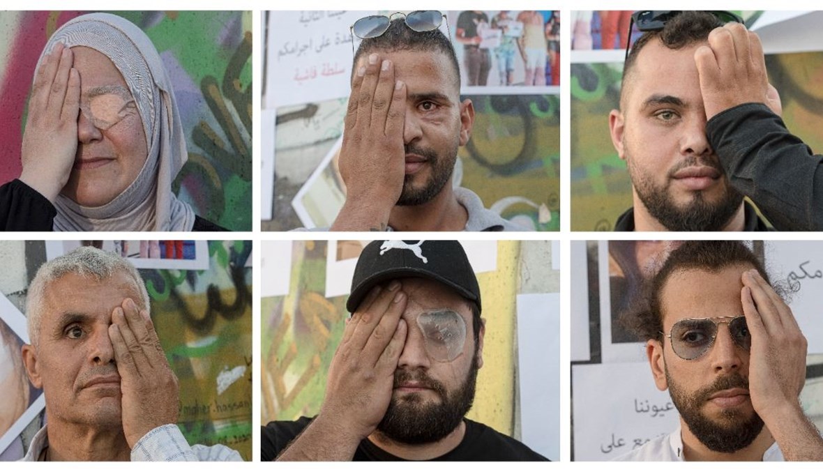ناشطون فقدوا أعينهم خلال الانتفاضة (تصوير نبيل اسماعيل).