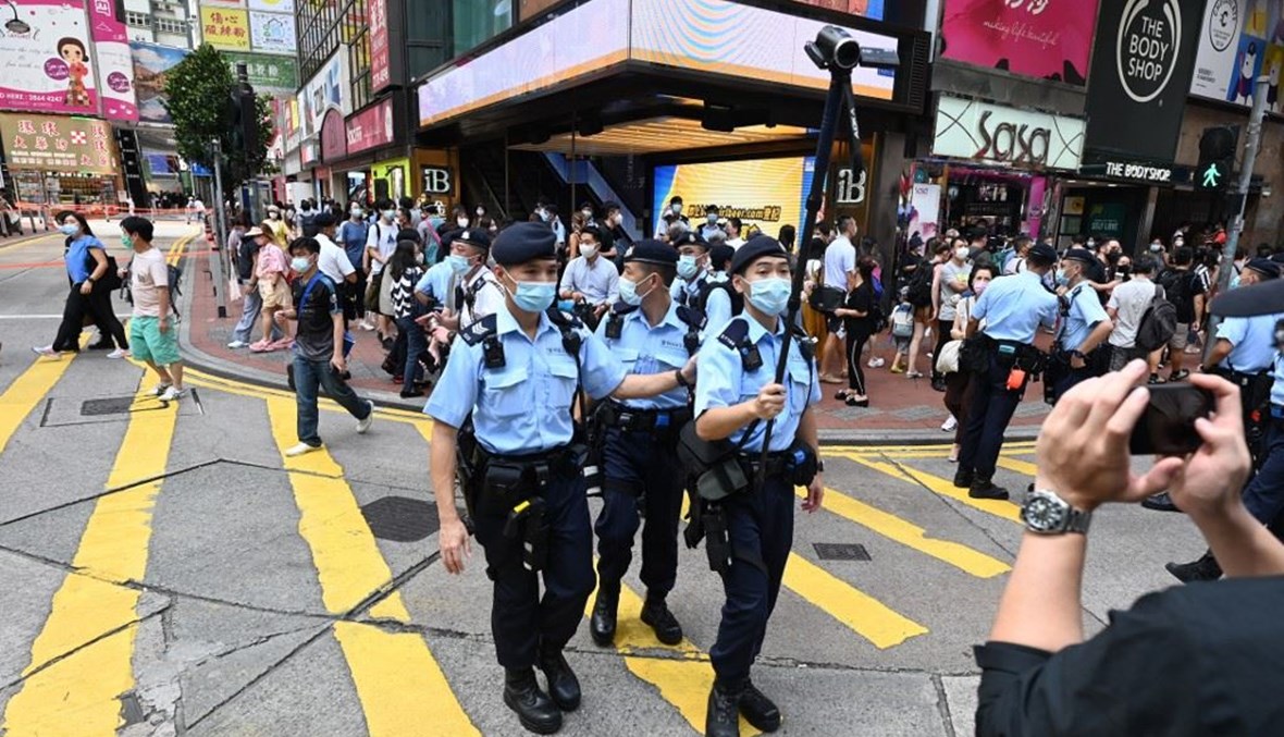 الشرطة في هونغ كونغ (أ ف ب).