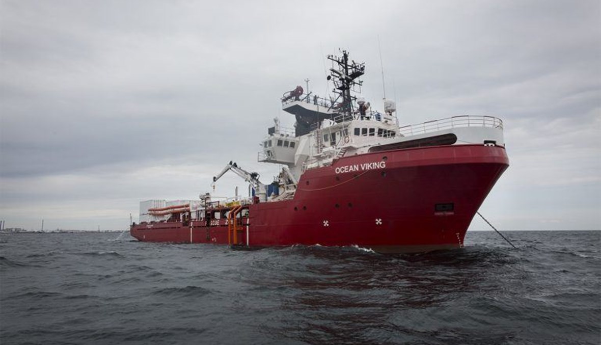 السفينة "أوشن فايكينغ" (الصورة من موقع منظمة "اس.او.اس المتوسط"). 