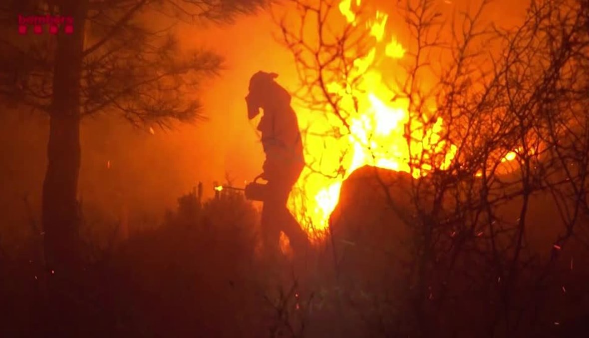 حريق غابات كوستا برافا الإسبانية.