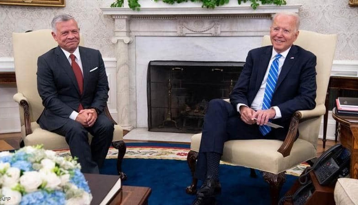  الرئيس الأميركي جو بايدن والعاهل الأردني الملك عبدالله الثاني بن الحسين