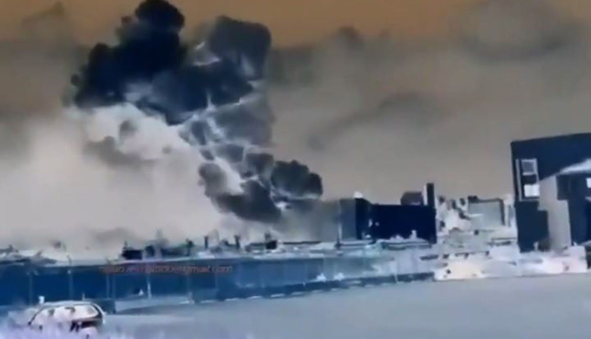 مشهد انفجار مرفأ بيروت كما ظهر في الفيديو المفبرك