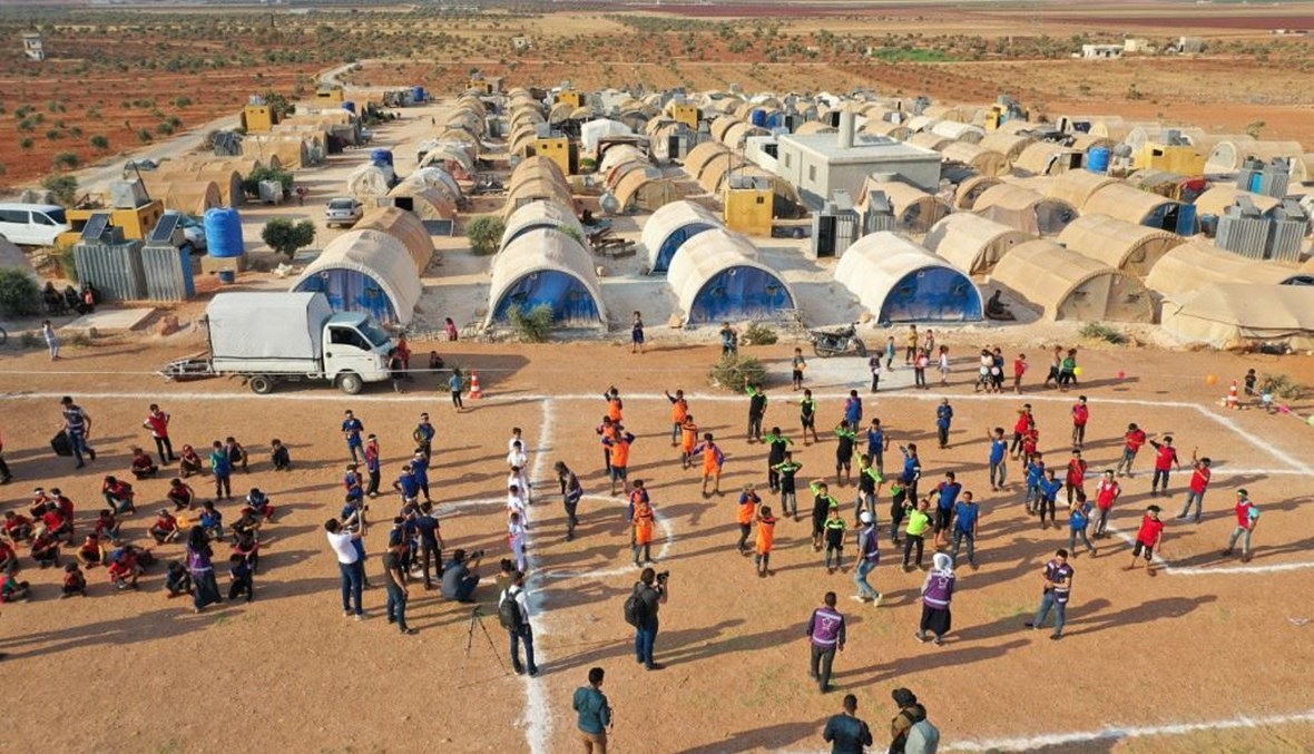 مخيمات للنزوح السوري (أ ف ب).