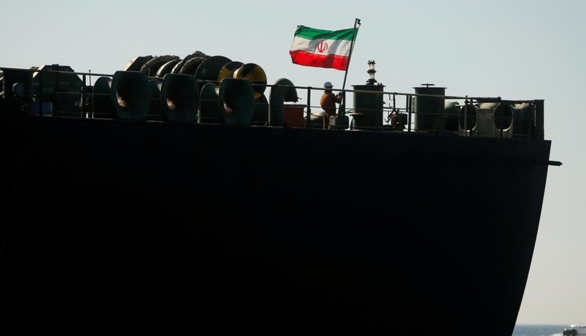 ناقلة النفط الإيرانية "أدريان داريا" ("غريس 1" سابقاً) قبالة سواحل جبل طارق (رويترز).