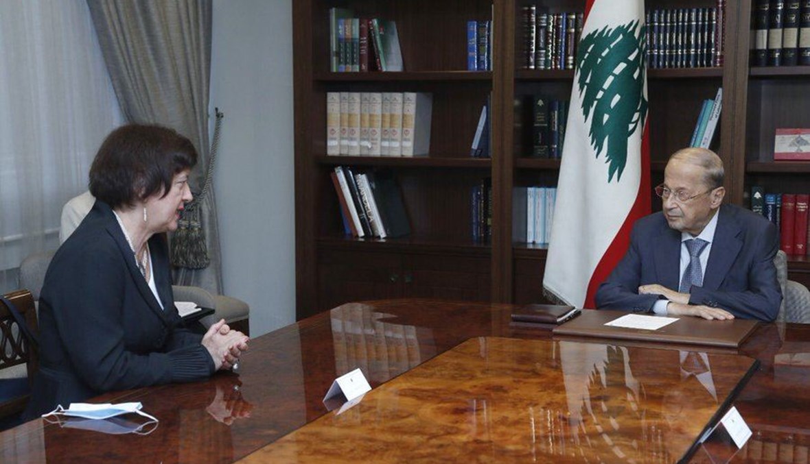 عون والمنسقة الخاصة للأمين العام للأمم المتحدة في لبنان.
