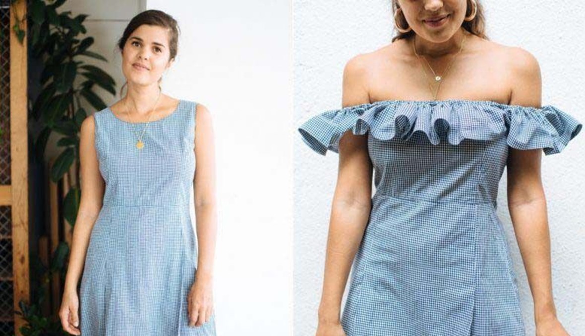 قبل وبعد: حوّلي فستانكِ الكلاسيكي إلى فستان مكشكش الكتف (صور)