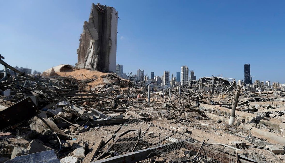 الدمار من انفجار مرفأ بيروت.
