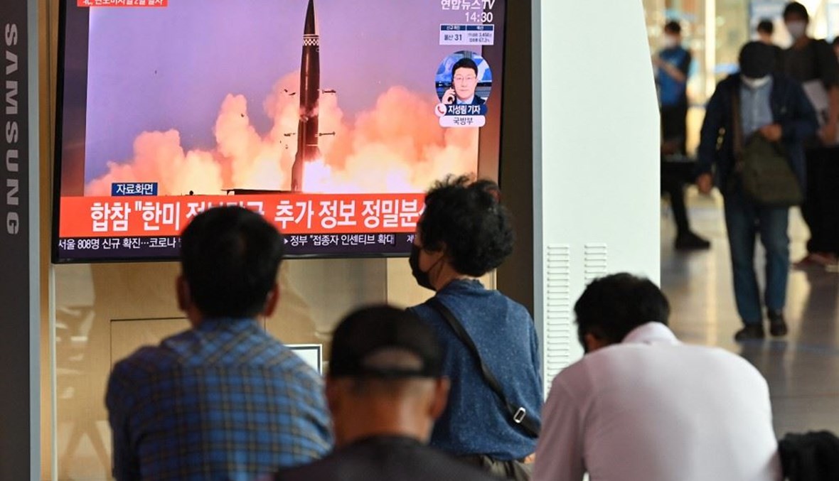 كوريا تطلق صاروخاً باليستياً (أ ف ب).