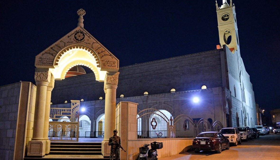 كنيسة في مدينة قرقوش العراقية (أ ف ب).