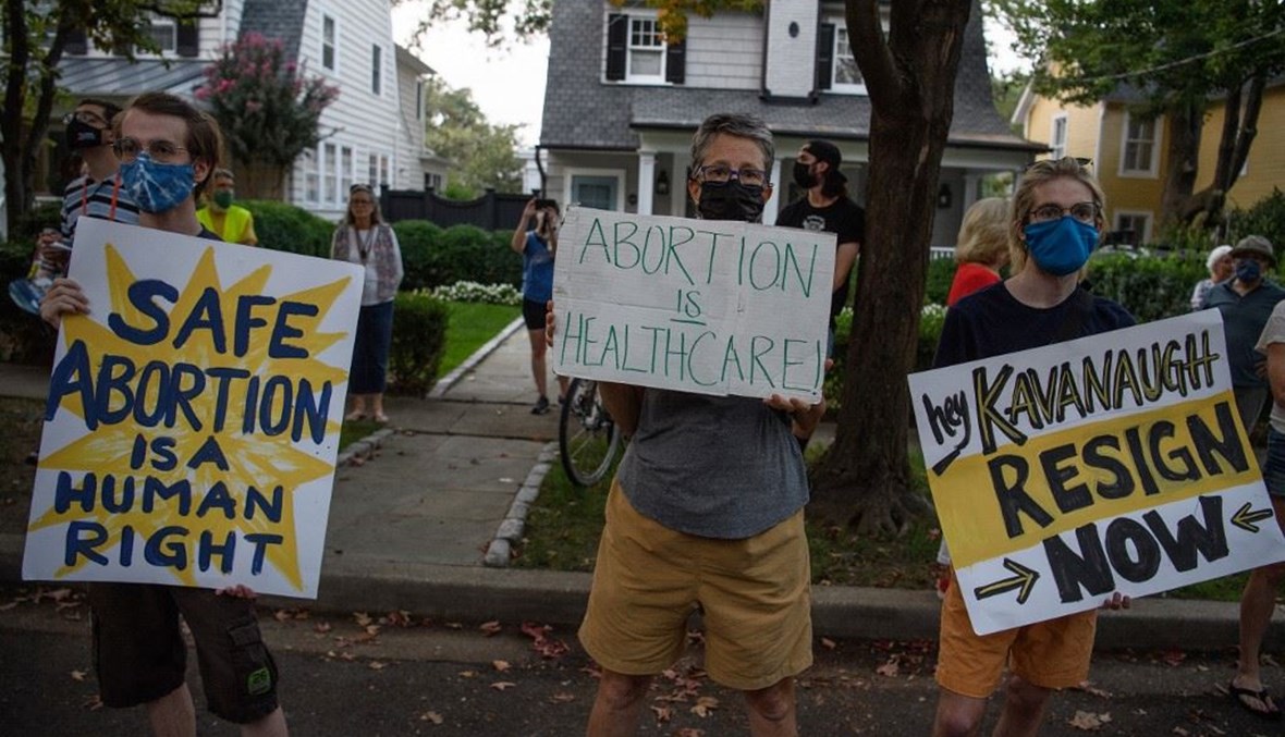 تظاهرة مناهضة لقانون منع الإجهاض في تكساس (أ ف ب).