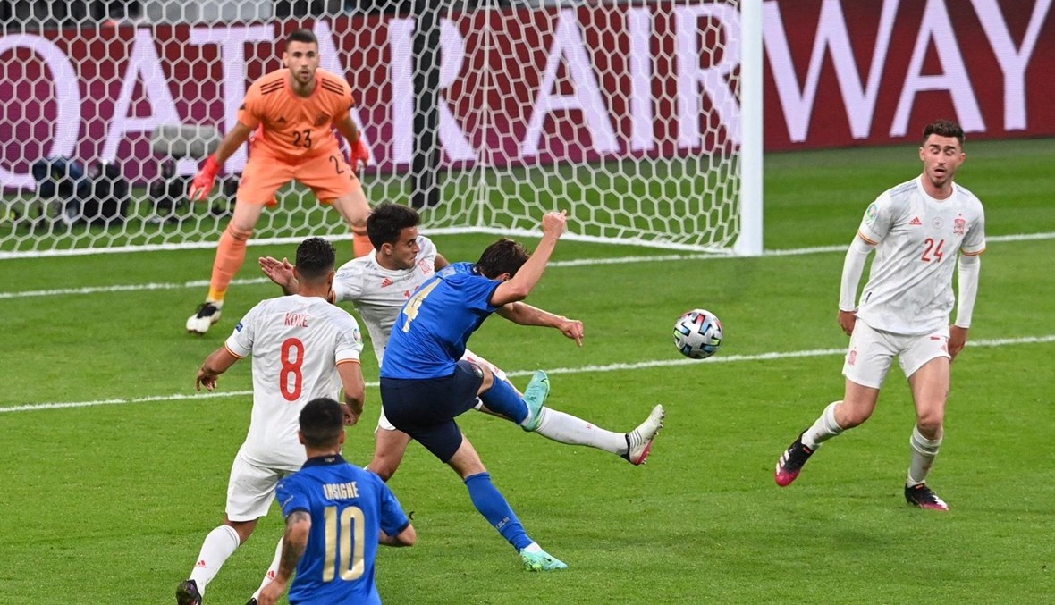 هدف كييزا في المباراة التي جمعت الفريقان ضمن منافاسات يورو 2020.