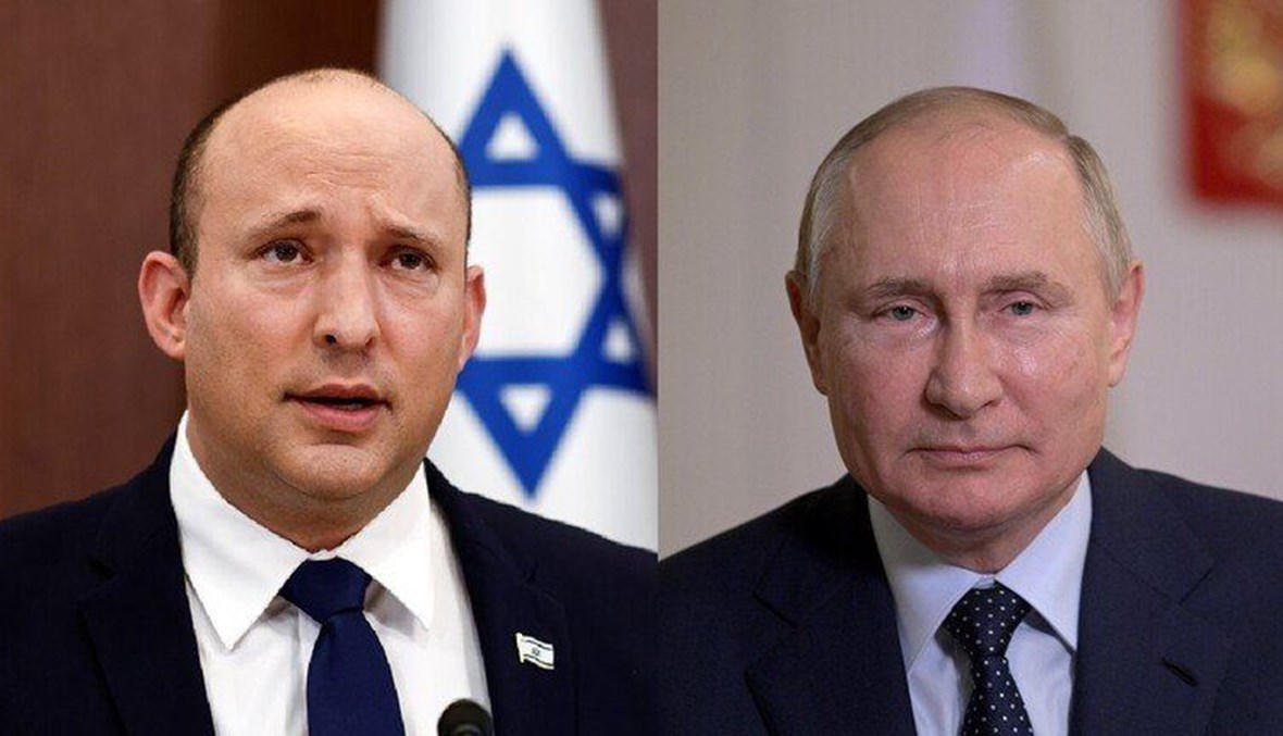 رئيس الوزراء الإسرائيلي نفتالي بينيت والرئيس الروسي فلاديمير بوتين.