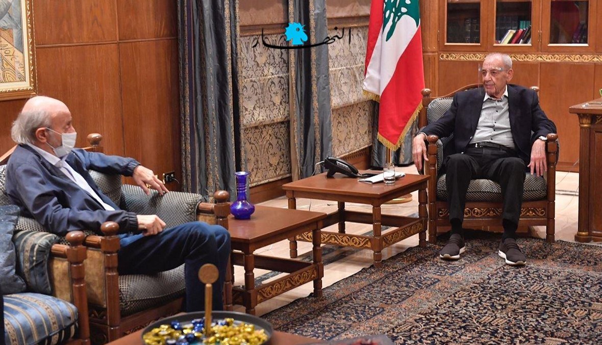 لقاء رئيس مجلس النواب نبيه بري ورئيس الحزب التقدمي الاشتراكي وليد جنبلاط في عين التينة (نبيل إسماعيل).