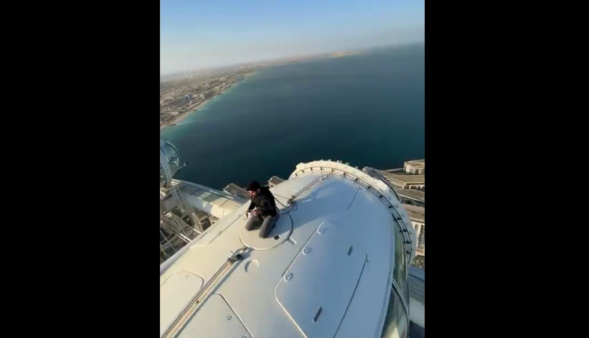  ولي عهد دبي يخوض مغامرة على ارتفاع 250 متراً.