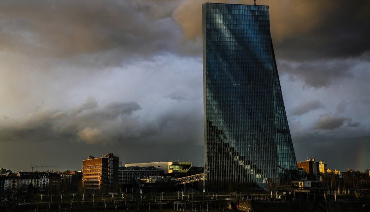 مقر البنك المركزي الأوروبي في فرانكفورت غرب ألمانيا (تعبيرية- أ ف ب).