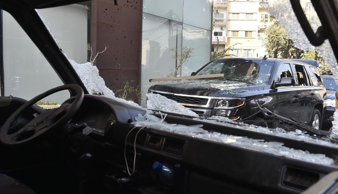 سيارات متضررة في أحداث الطيونة (تعبيرية - حسام شبارو).