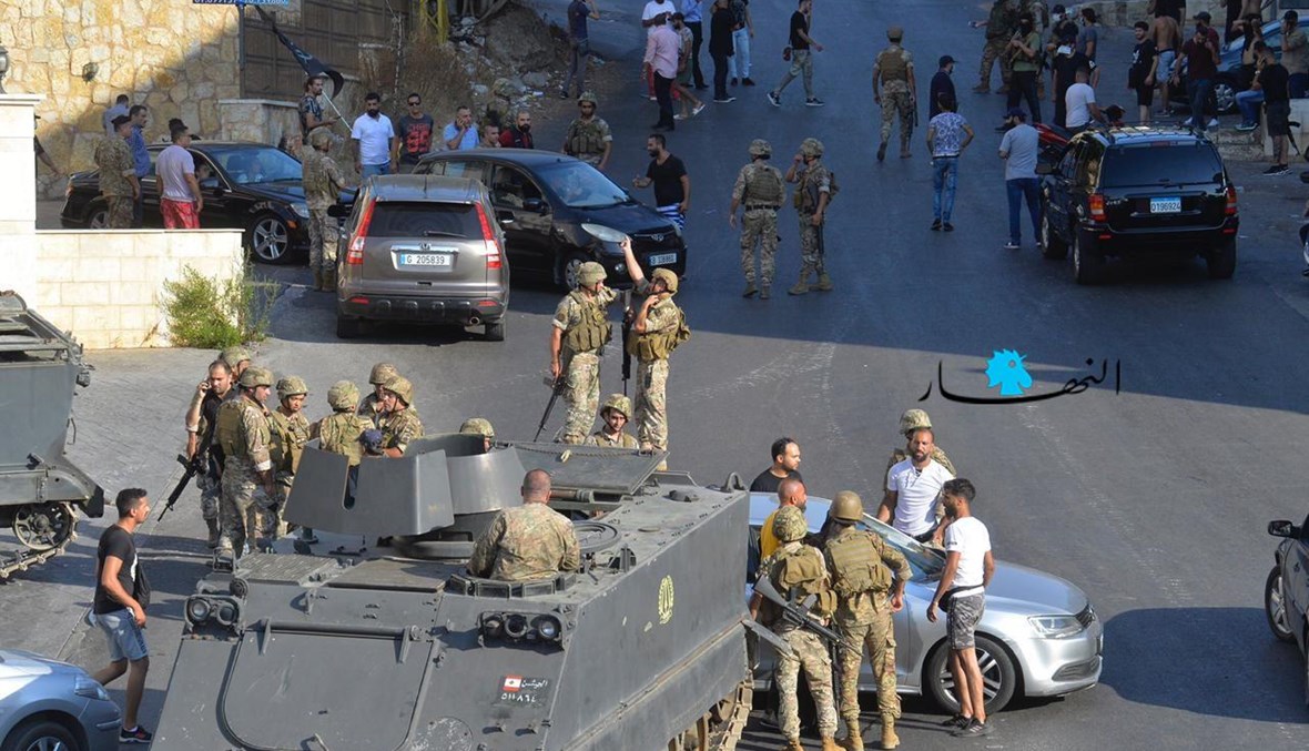 الجيش ينتشر في محيط "سنتر شبلي" (نبيل اسماعيل).