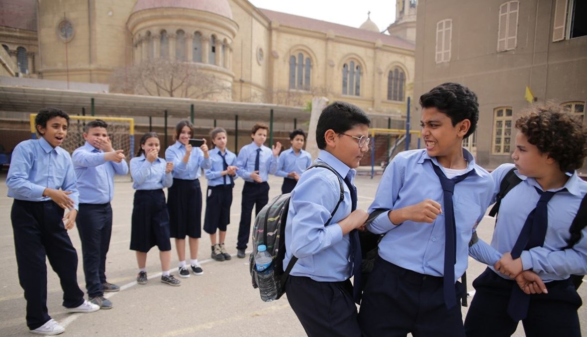 أولاد في مدرسة بالقاهرة (تعبيرية- أ ف ب).