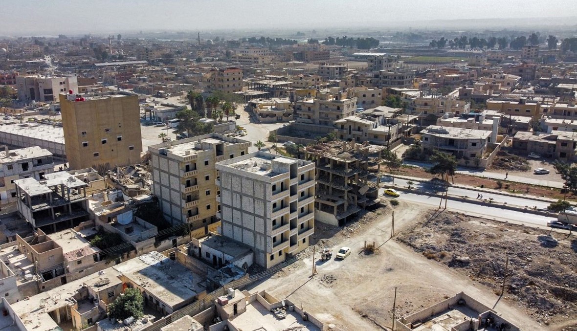 صورة تعبيرية- صورة جوية تظهر مدينة الرقة شمال سوريا (7 ت2 2021، أ ف ب).