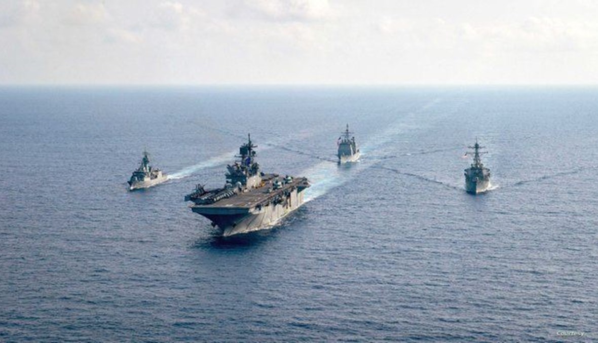 سفن حربية أميركية في بحر الصين الجنوبي.