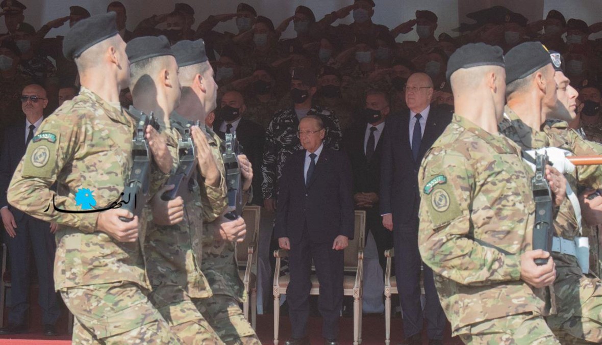 رئيس الجمهورية ميشال عون خلال العرض العسكريّ بمناسبة عيد الاستقلال (نبيل إسماعيل).