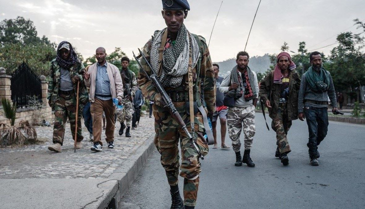 القوات الإثيوبية في تيغراي (أ ف ب).