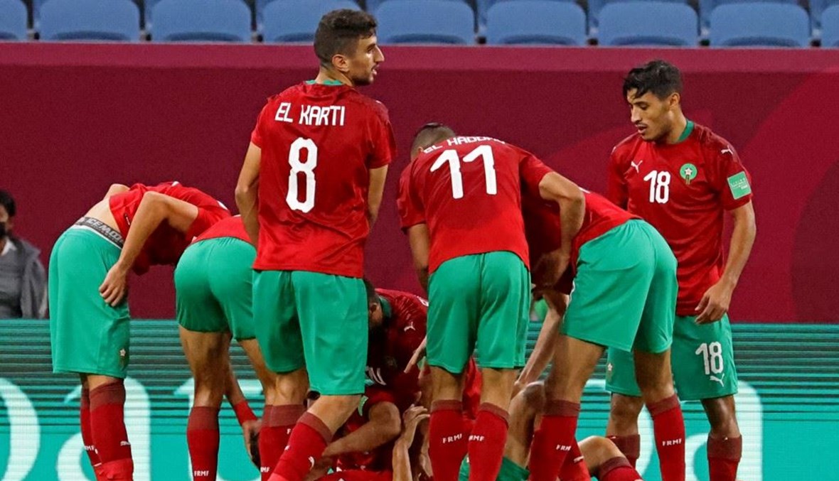 من مباراة المغرب وفلسطين