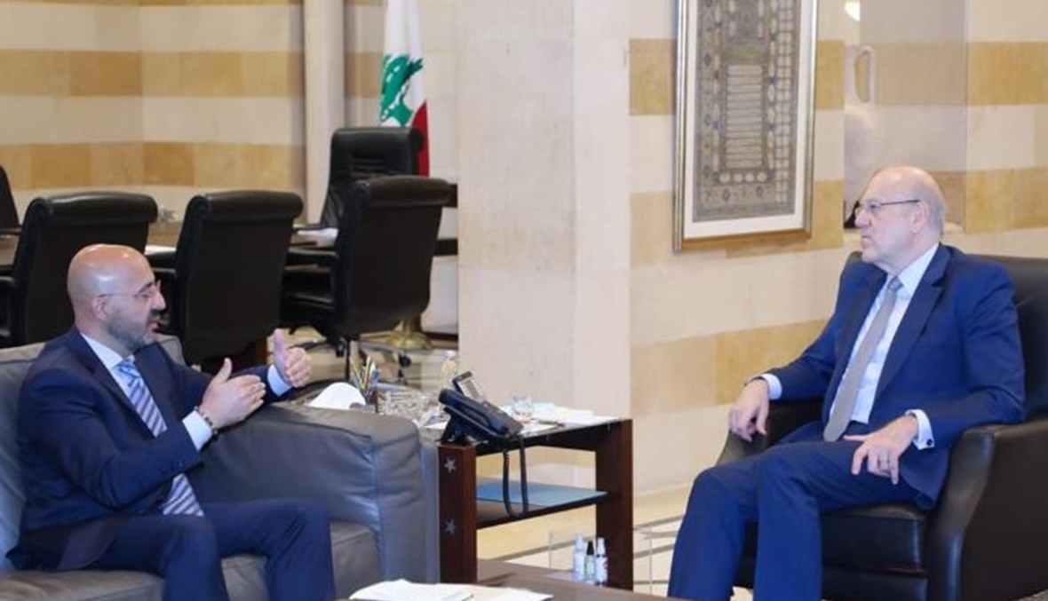 الاجتماع بين رئيس الحكومة نجيب ميقاتي ووزير البيئة ناصر ياسين.