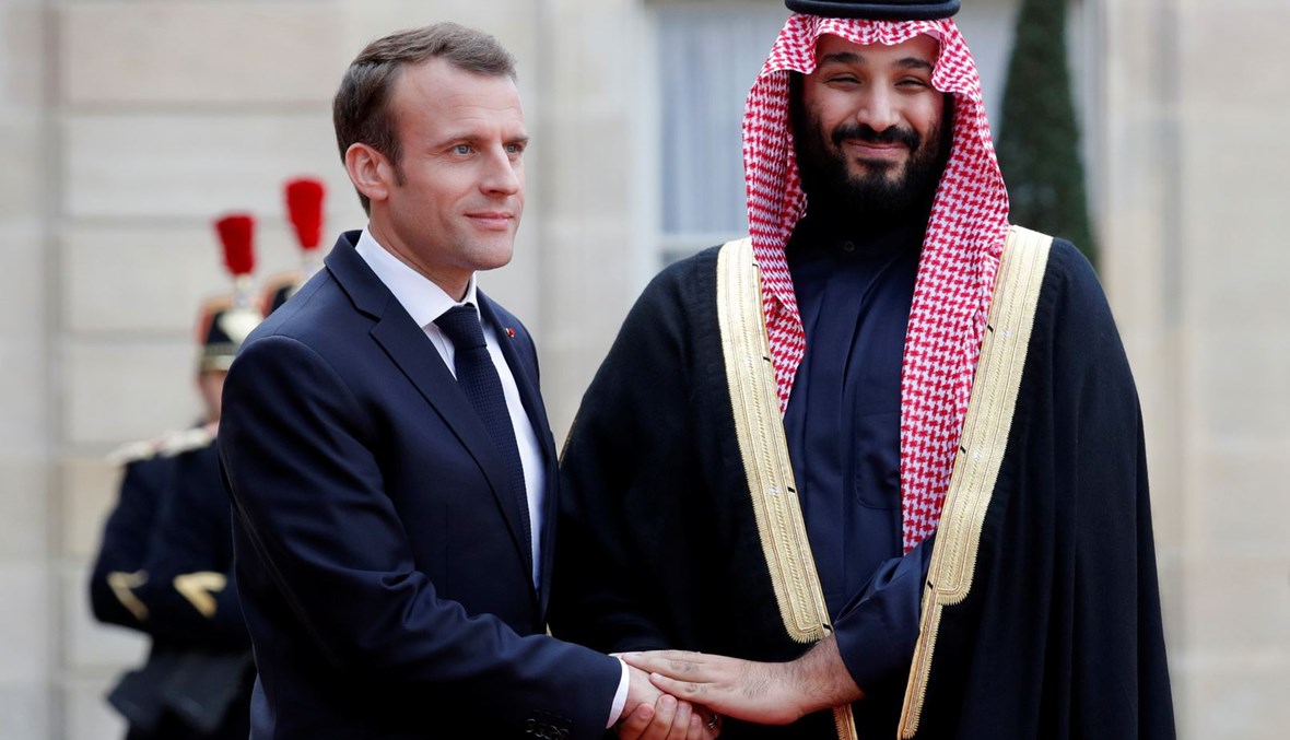 خلال زيارة الرئيس الفرنسي إيمانويل ماكرون للسعودية.